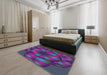 Machine Washable Transitional Steel Blue Rug in a Bedroom, wshpat1344
