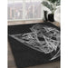 Machine Washable Transitional Smokey Gray Rug in a Family Room, wshpat1345gry