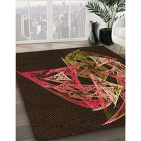 Patterned Saddle Brown Rug, pat1345org