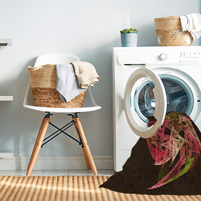 Machine Washable Transitional Saddle Brown Rug in a Washing Machine, wshpat1345org