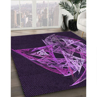 Patterned Dark Purple Rug, pat1345pur