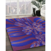 Patterned Bright Purple Rug, pat1346pur