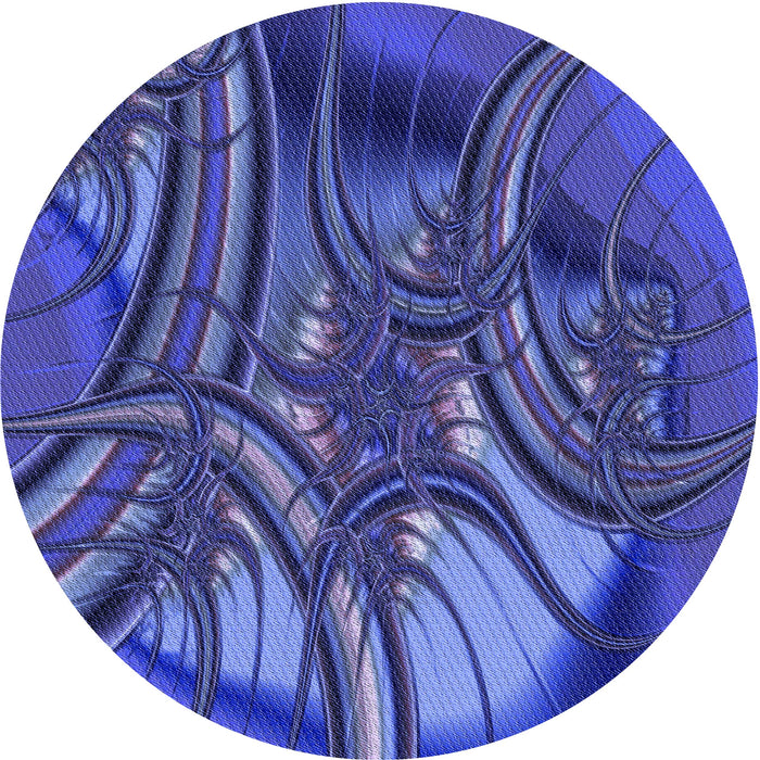 Square Machine Washable Transitional Cobalt Blue Rug in a Living Room, wshpat1347blu