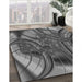 Patterned Gunmetal Gray Rug in Family Room, pat1347gry