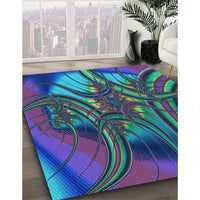 Patterned Purple Rug, pat1347lblu