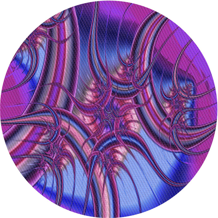 Square Patterned Purple Rug, pat1347pur