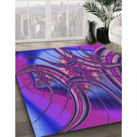 Patterned Purple Rug, pat1347pur