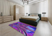 Patterned Purple Rug in a Bedroom, pat1347pur