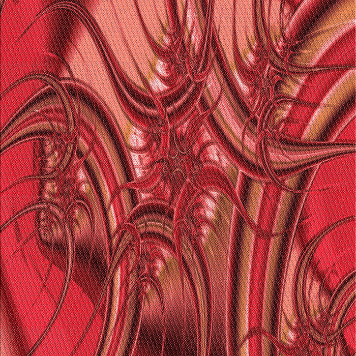 Patterned Red Rug, pat1347rd