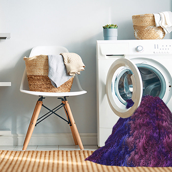 Machine Washable Transitional Purple Violet Purple Rug in a Washing Machine, wshpat1348pur