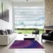 Machine Washable Transitional Purple Violet Purple Rug in a Kitchen, wshpat1348pur