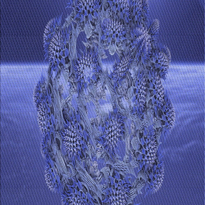 Patterned Light Slate Blue Rug, pat1349blu