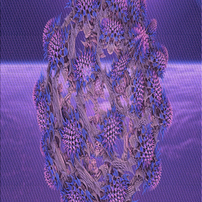 Patterned Bright Purple Rug, pat1349pur