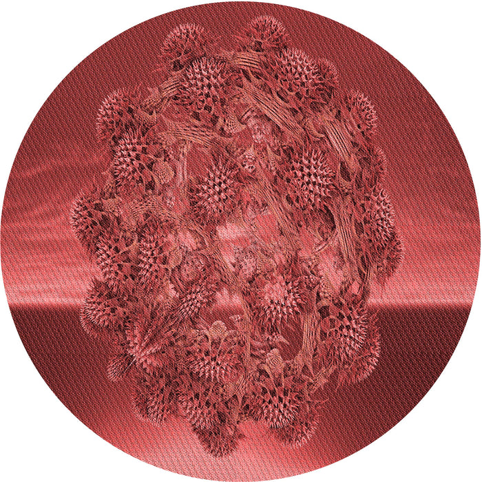 Square Patterned Red Rug, pat1349rd