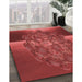 Patterned Red Rug in Family Room, pat1349rd