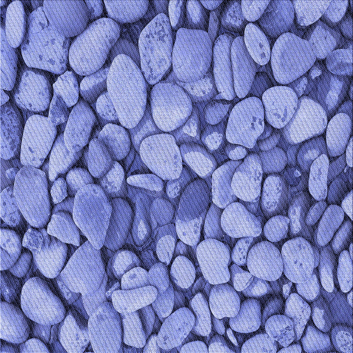 Round Patterned Denim Blue Rug, pat135blu