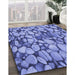 Patterned Denim Blue Rug in Family Room, pat135blu