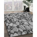 Patterned Cloud Gray Rug in Family Room, pat135gry