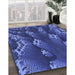 Machine Washable Transitional Light Slate Blue Rug in a Family Room, wshpat1350blu