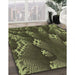 Machine Washable Transitional Olive Green Rug in a Family Room, wshpat1350brn