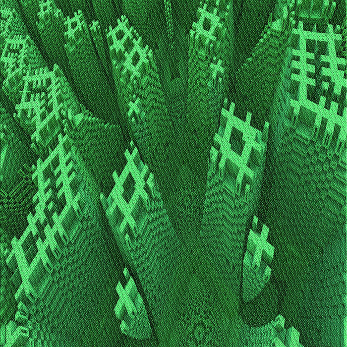 Patterned Deep Emerald Green Rug, pat1350grn