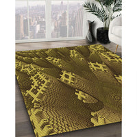 Patterned Bakers Brown Rug, pat1350org