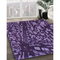 Patterned Dark Purple Rug, pat1351pur