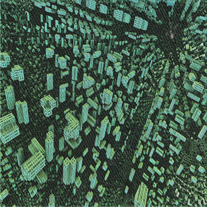 Square Patterned Black Novelty Rug, pat1351