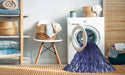 Machine Washable Transitional Midnight Blue Rug in a Washing Machine, wshpat1352blu