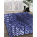 Patterned Midnight Blue Rug in Family Room, pat1352blu