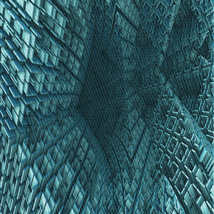 Patterned Deep Teal Green Rug, pat1352lblu