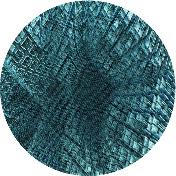 Square Patterned Deep Teal Green Rug, pat1352lblu