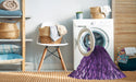 Machine Washable Transitional Purple Rug in a Washing Machine, wshpat1352pur