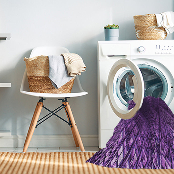 Machine Washable Transitional Purple Rug in a Washing Machine, wshpat1352pur