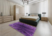 Patterned Purple Rug in a Bedroom, pat1352pur