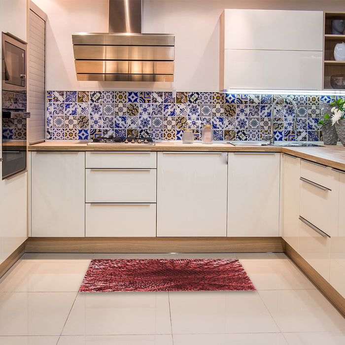 Patterned Orange Rug in a Kitchen, pat1352rd