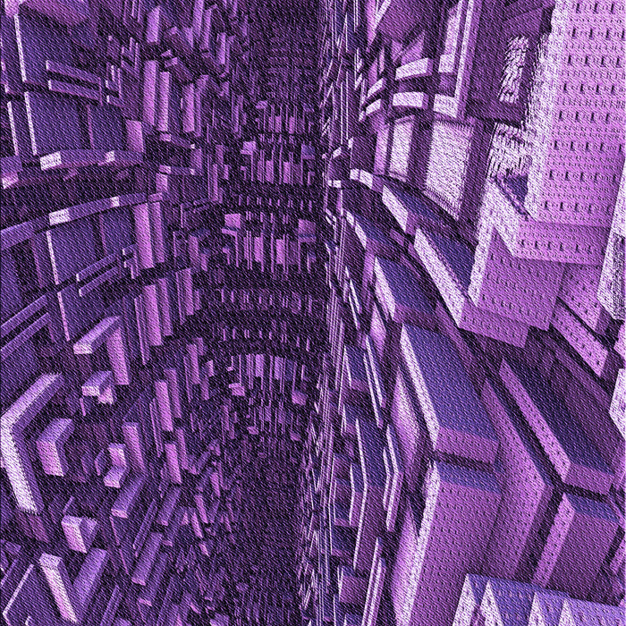 Machine Washable Transitional Purple Rug, wshpat1353pur