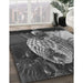 Patterned Gunmetal Gray Rug in Family Room, pat1354gry