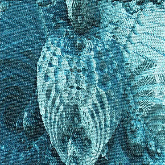 Patterned Medium Teal Green Rug, pat1354lblu