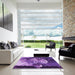 Square Patterned Purple Rug in a Living Room, pat1354pur