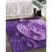 Patterned Purple Rug in Family Room, pat1354pur