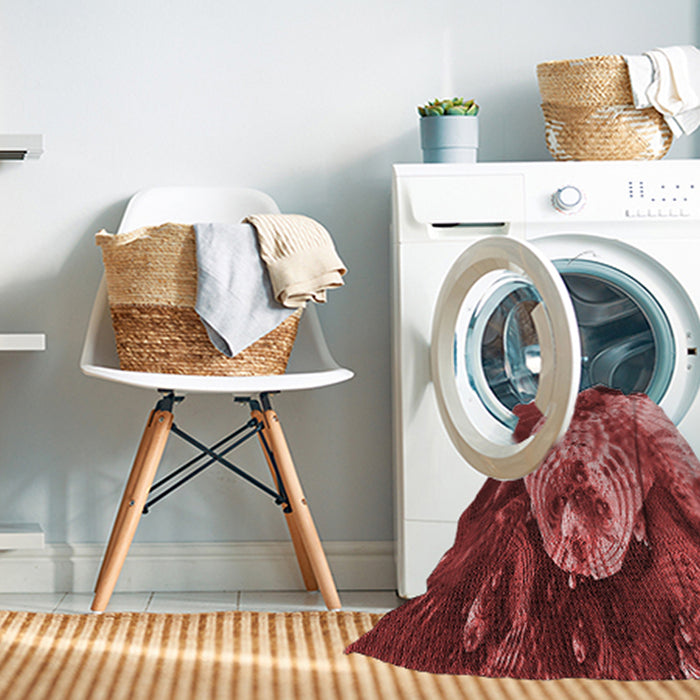 Machine Washable Transitional Cranberry Red Rug in a Washing Machine, wshpat1354rd