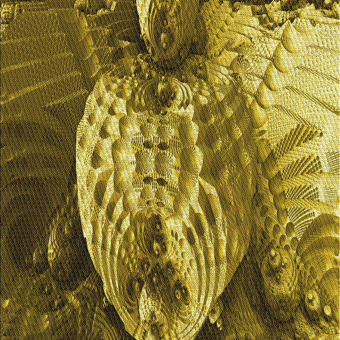 Patterned Orange Gold Rug, pat1354yw