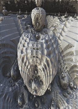 Patterned Dark Gray Novelty Rug, pat1354