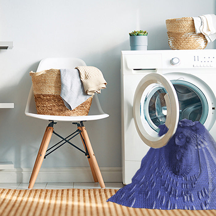 Machine Washable Transitional Sky Blue Rug in a Washing Machine, wshpat1355blu