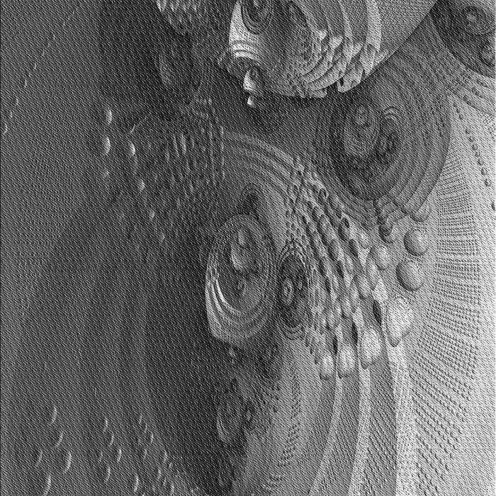 Machine Washable Transitional Black Rug, wshpat1355gry