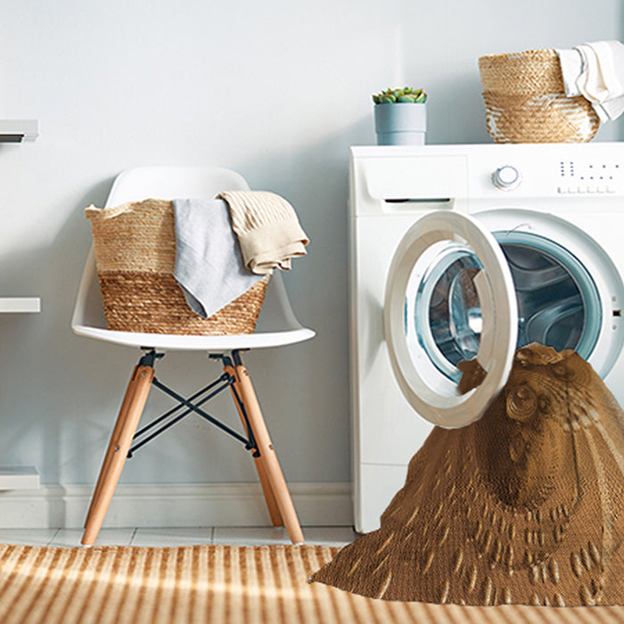 Machine Washable Transitional Red Brown Rug in a Washing Machine, wshpat1355org