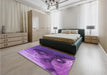 Patterned Purple Rug in a Bedroom, pat1355pur