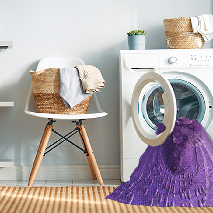 Machine Washable Transitional Purple Rug in a Washing Machine, wshpat1355pur