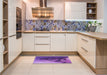 Patterned Purple Rug in a Kitchen, pat1355pur